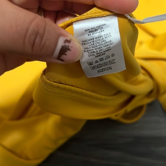 Ann Taylor Gold Asymmetrical Wrap Cocktail Dress - Picture 3 of 10